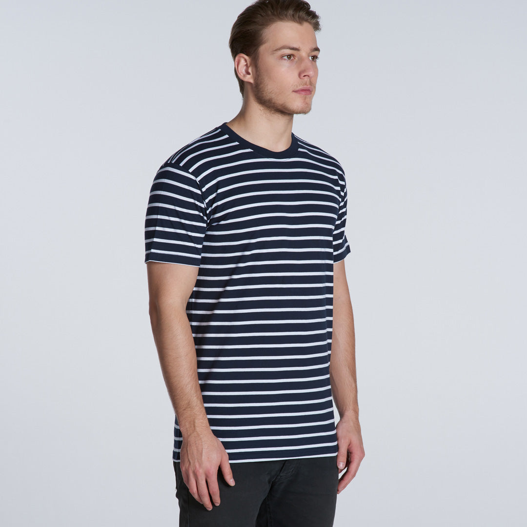 House of Uniforms The Stripe Tee | Mens | Short Sleeve AS Colour 