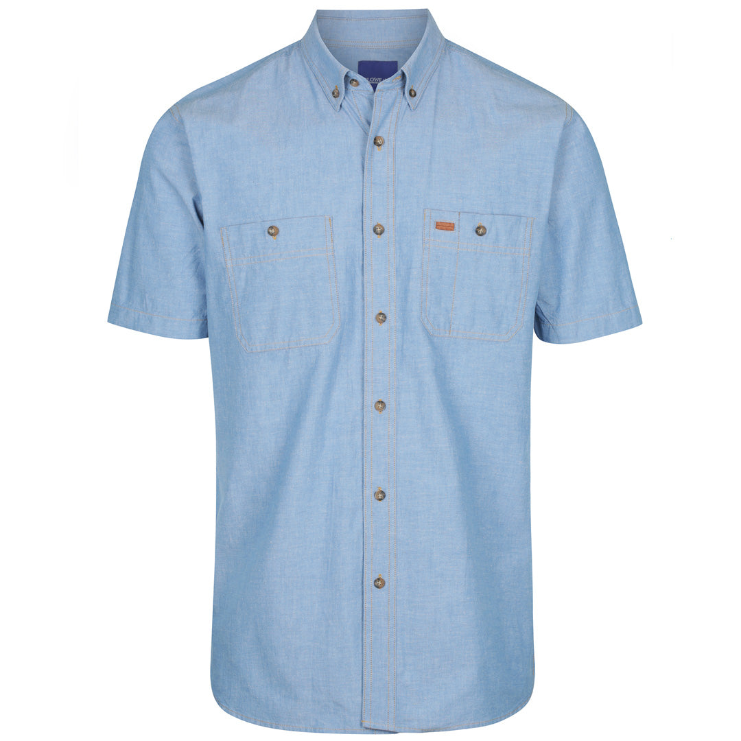 House of Uniforms The Icon Shirt | Mens | Short Sleeve Gloweave Chambray