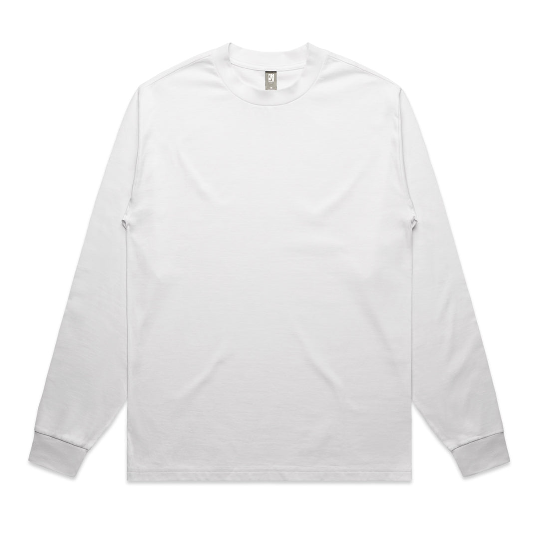 House of Uniforms The Heavy Tee | Mens | Long Sleeve AS Colour White