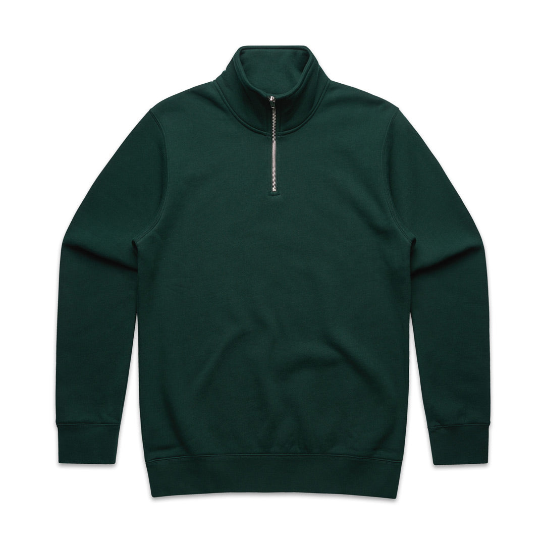 House of Uniforms The Half Zip Crew | Mens | Pullover AS Colour Pine Green