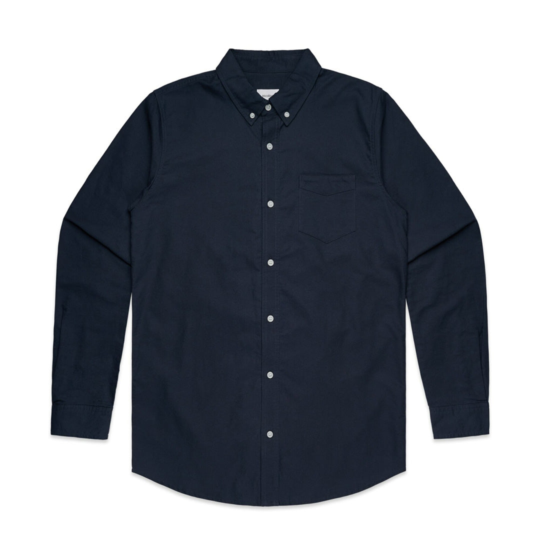 House of Uniforms The Oxford Shirt | Long Sleeve | Mens AS Colour Navy