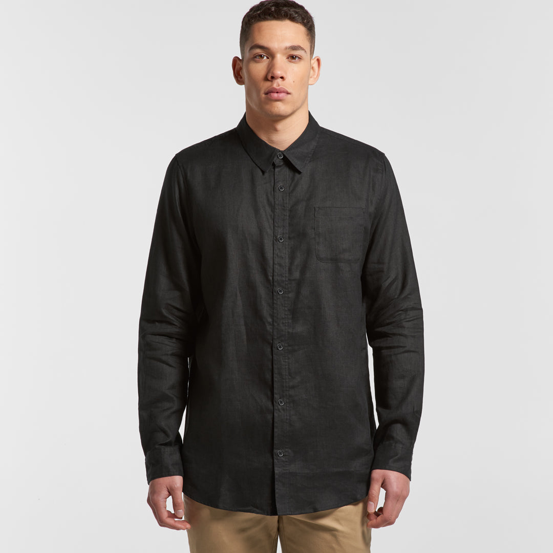 House of Uniforms The Linen Shirt | Mens | Long Sleeve AS Colour