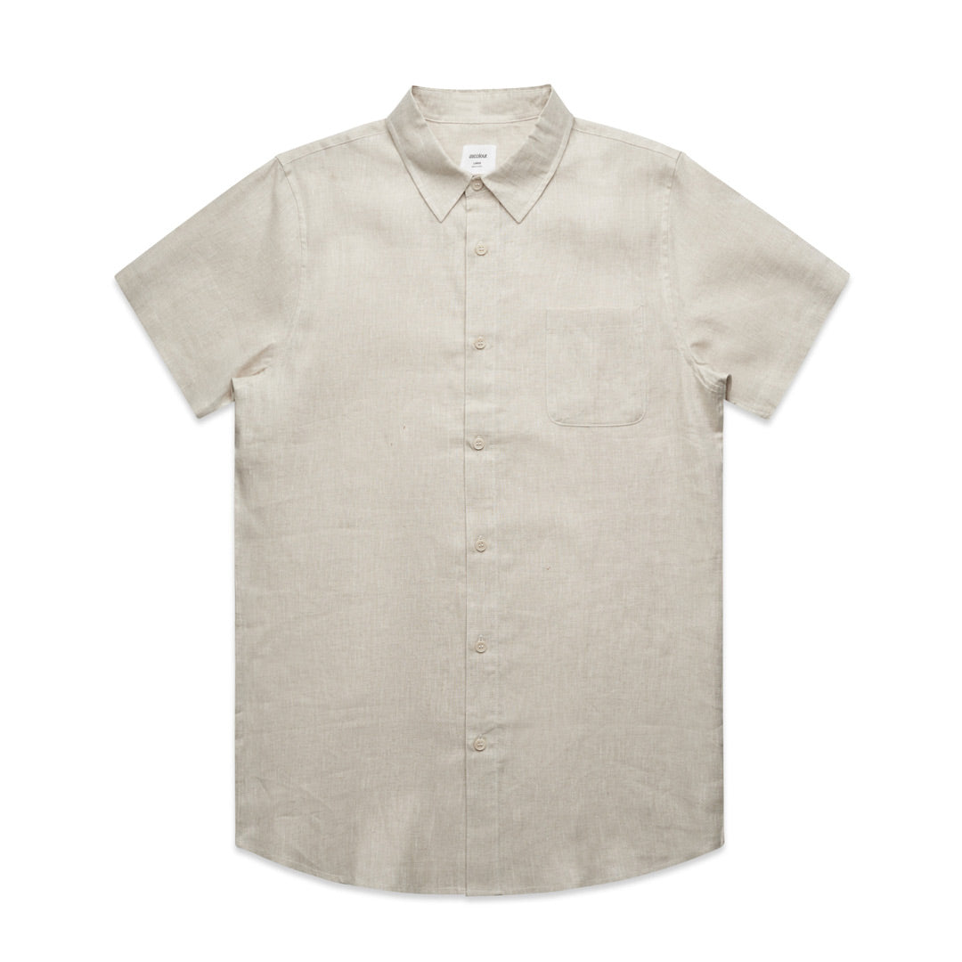 House of Uniforms The Linen Shirt | Mens | Short Sleeve AS Colour Natural