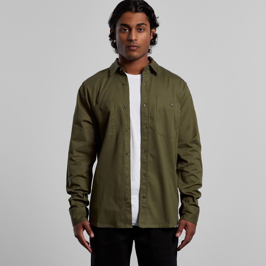 House of Uniforms The Drill Work Shirt | Mens | Long Sleeve AS Colour 