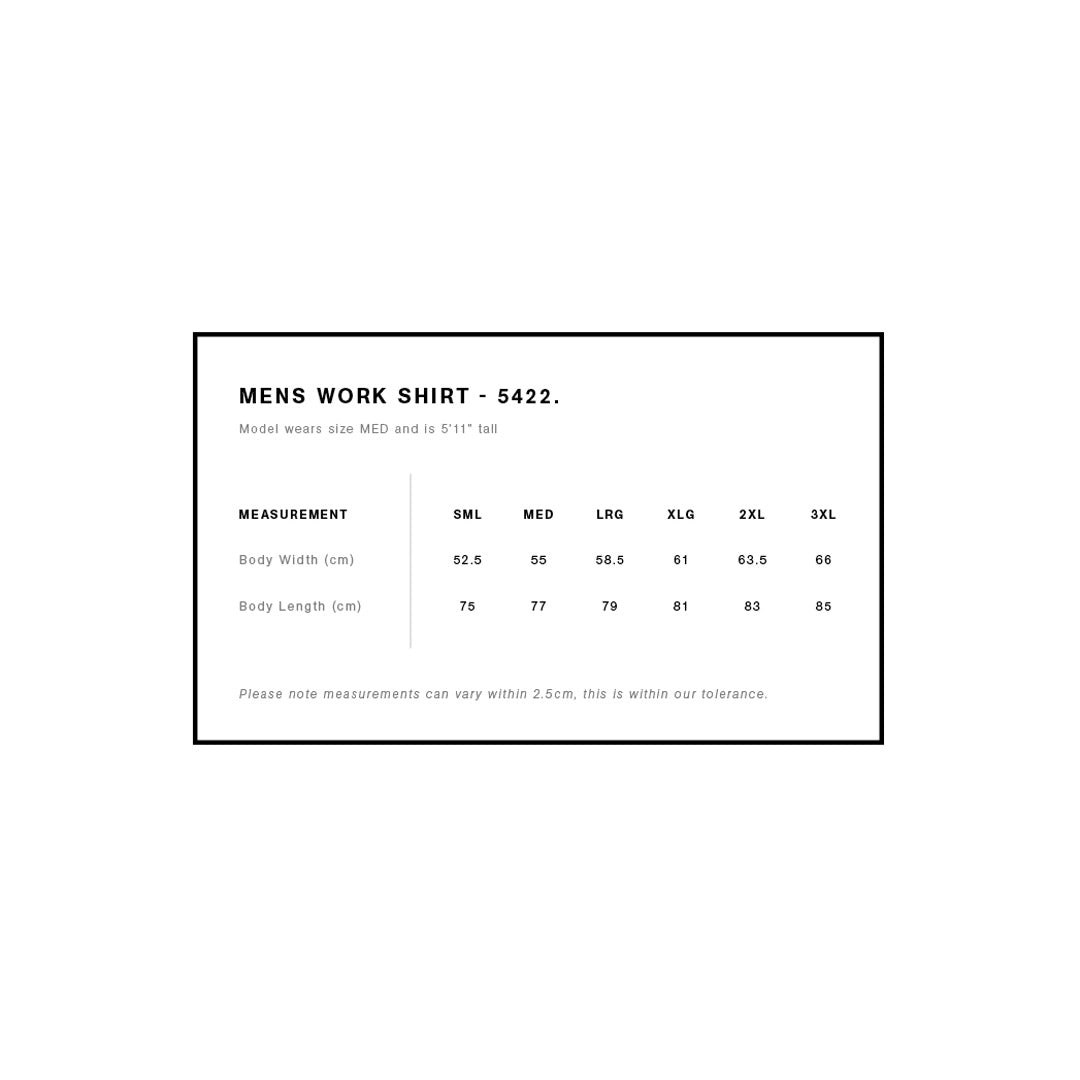 House of Uniforms The Drill Work Shirt | Mens | Short Sleeve AS Colour