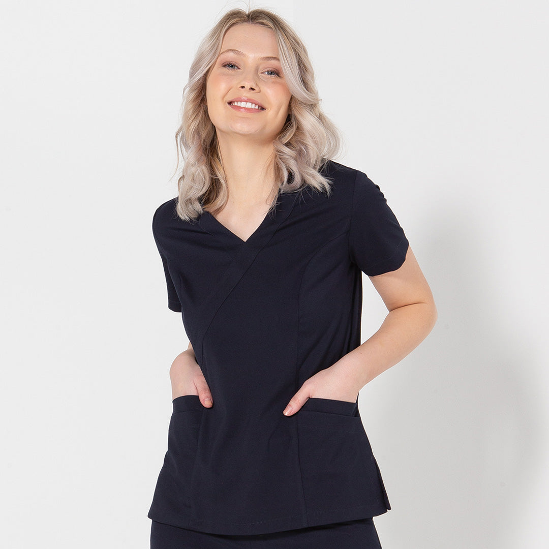 House of Uniforms The Mock Wrap Scrub Top | Ladies LSJ Collection