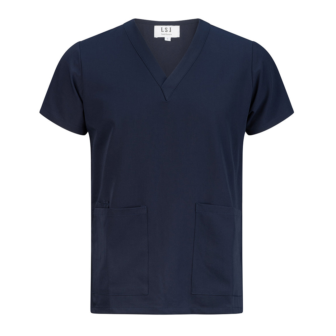 House of Uniforms The Clinical V Neck Scrub Top | Unisex LSJ Collection Navy