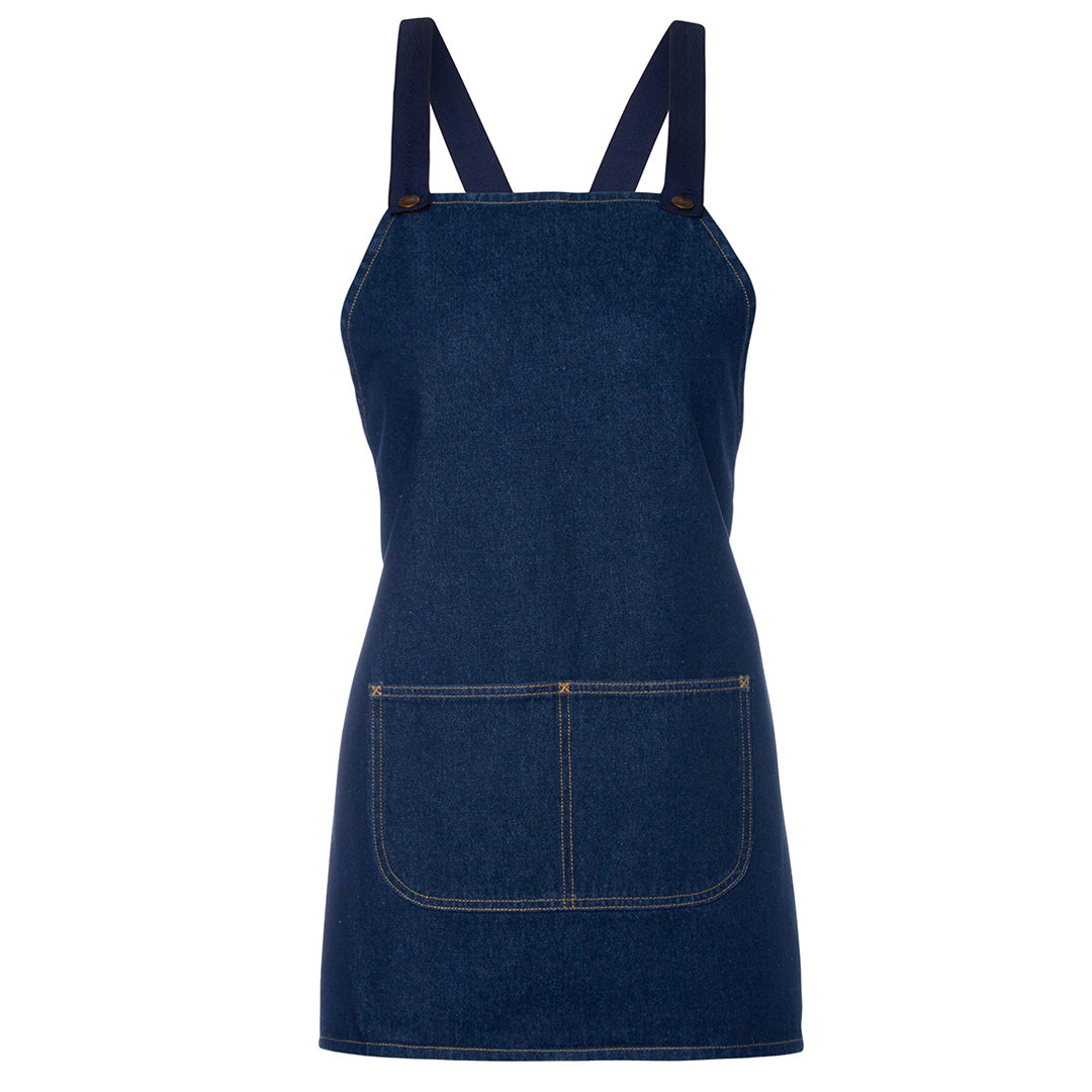 House of Uniforms The Cross Back Denim Apron | Adults Jbs Wear Navy