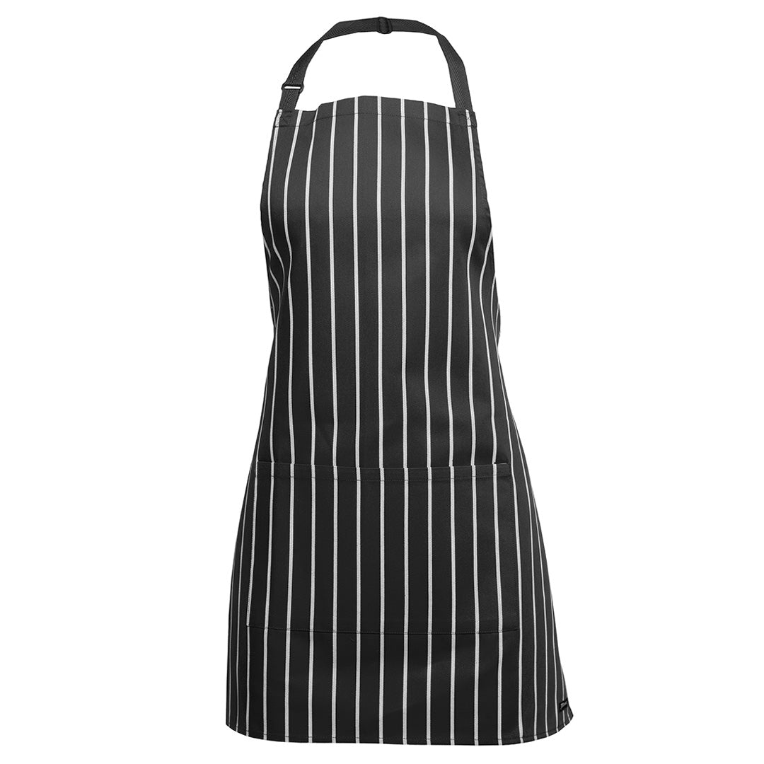 House of Uniforms The Bib Apron with Pocket | Adults Jbs Wear Black/White