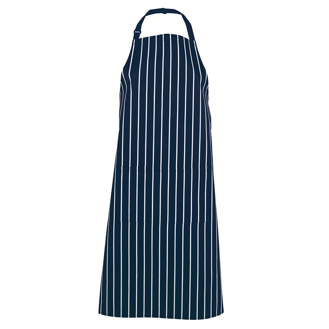 House of Uniforms The Striped Bib Apron | Adults Jbs Wear Navy/White