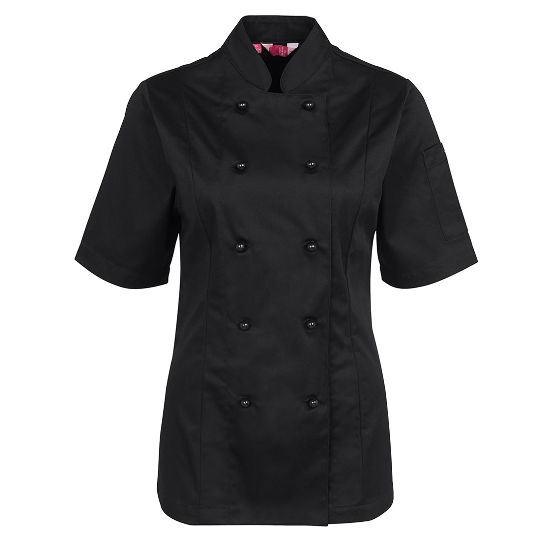 House of Uniforms The Classic Chef Jacket | Ladies | Short & Long Sleeve Jbs Wear Black