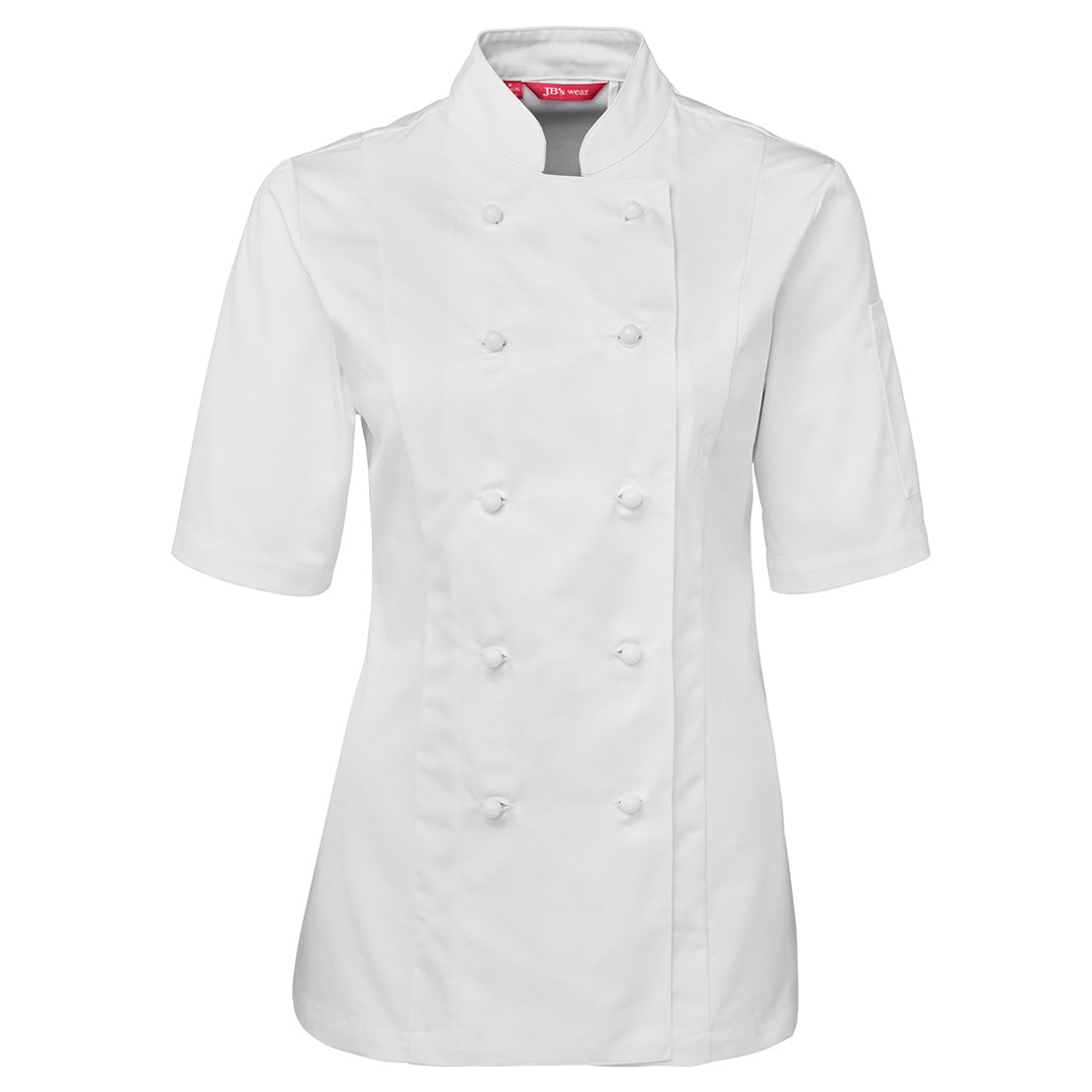 House of Uniforms The Classic Chef Jacket | Ladies | Short & Long Sleeve Jbs Wear White