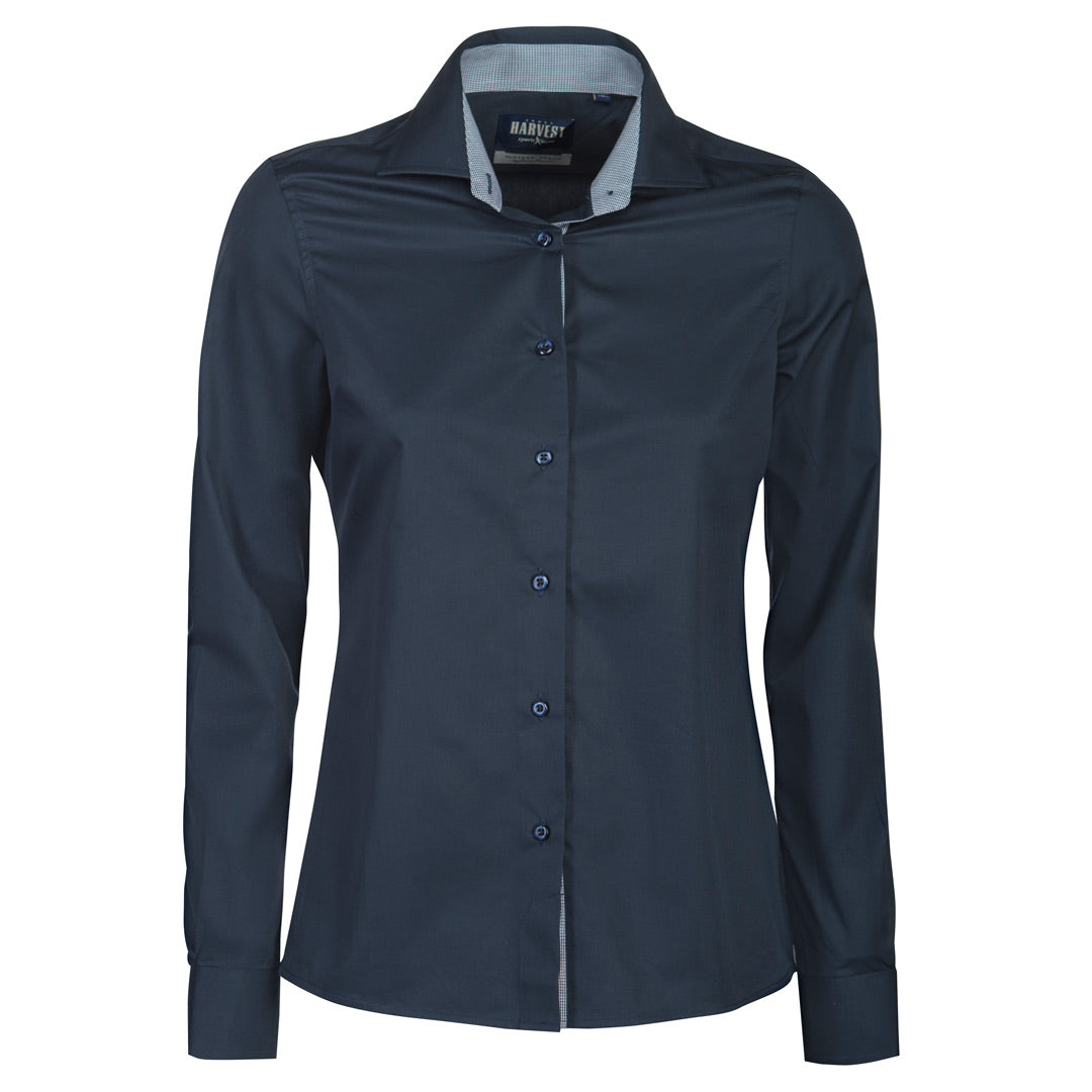 House of Uniforms The Baltimore Shirt | Ladies | Long Sleeve James Harvest Navy
