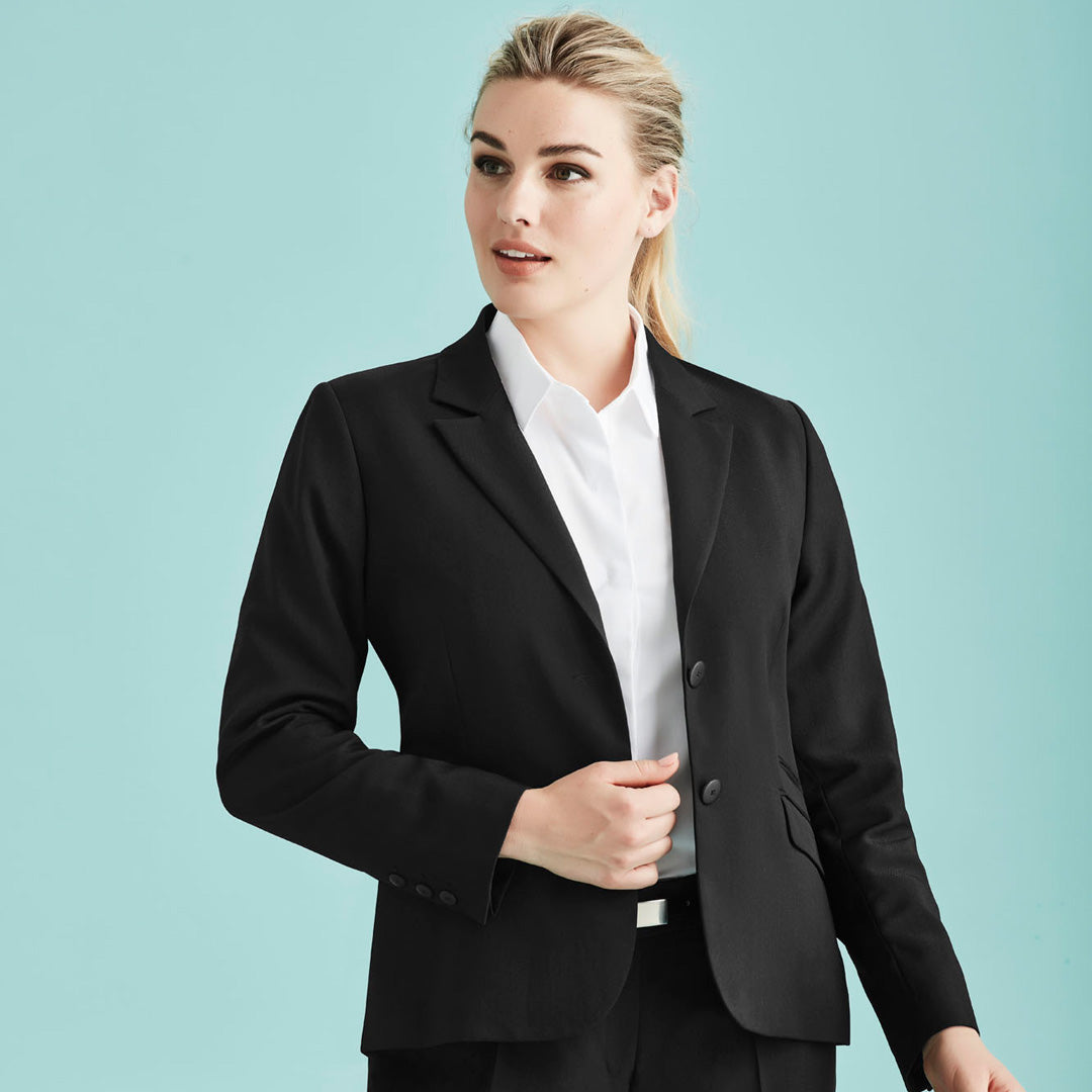 House of Uniforms The Cool Stretch 2 Button Jacket | Ladies | Mid Length Clearance Biz Corporates