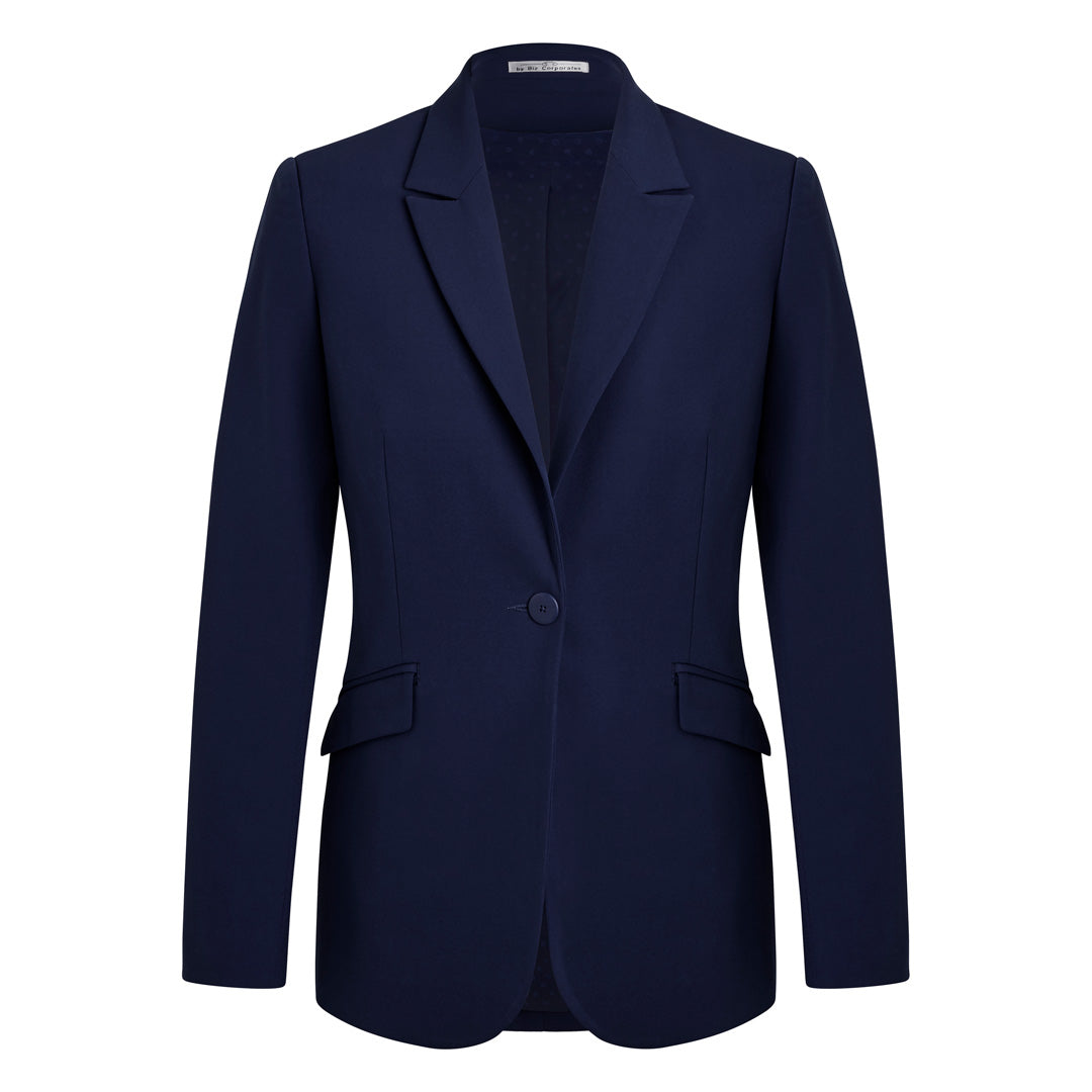House of Uniforms The Siena Suit Jacket | Ladies | Single Button Biz Corporates Marine Blue
