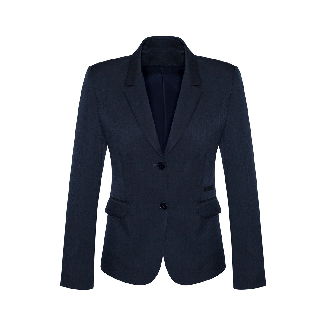 House of Uniforms The Cool Wool 2 Button Jacket | Ladies | Mid Length Biz Corporates Navy