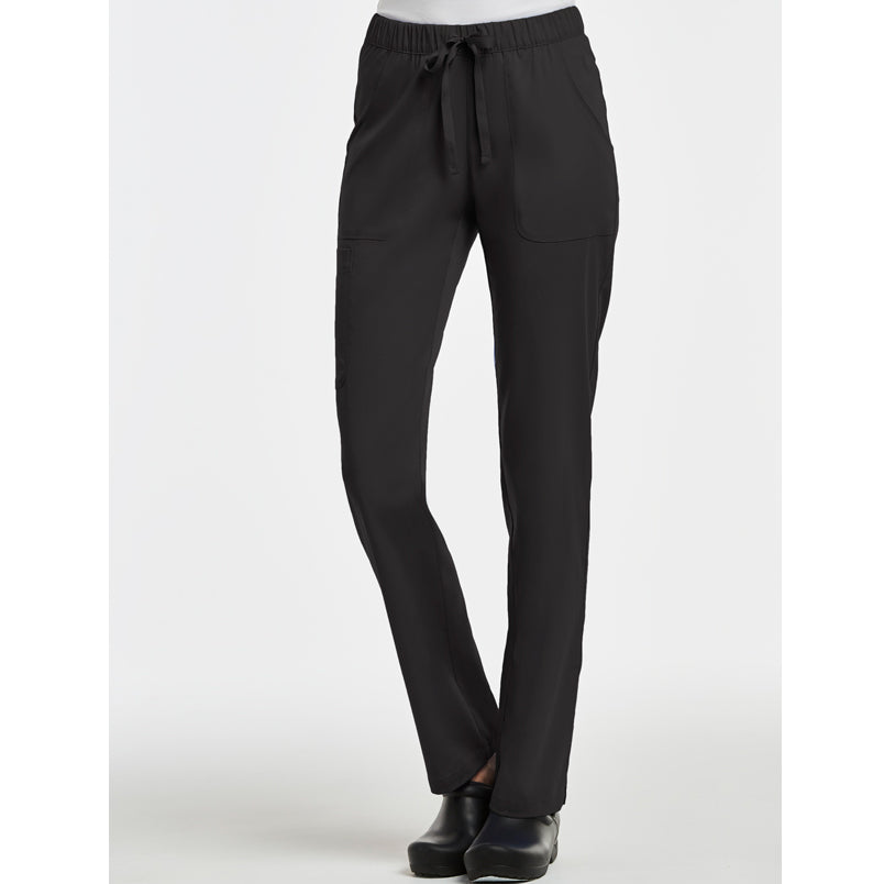 House of Uniforms The Matrix Full Elastic Waist Cargo Scrub Pant | Ladies | Petite Maevn Black