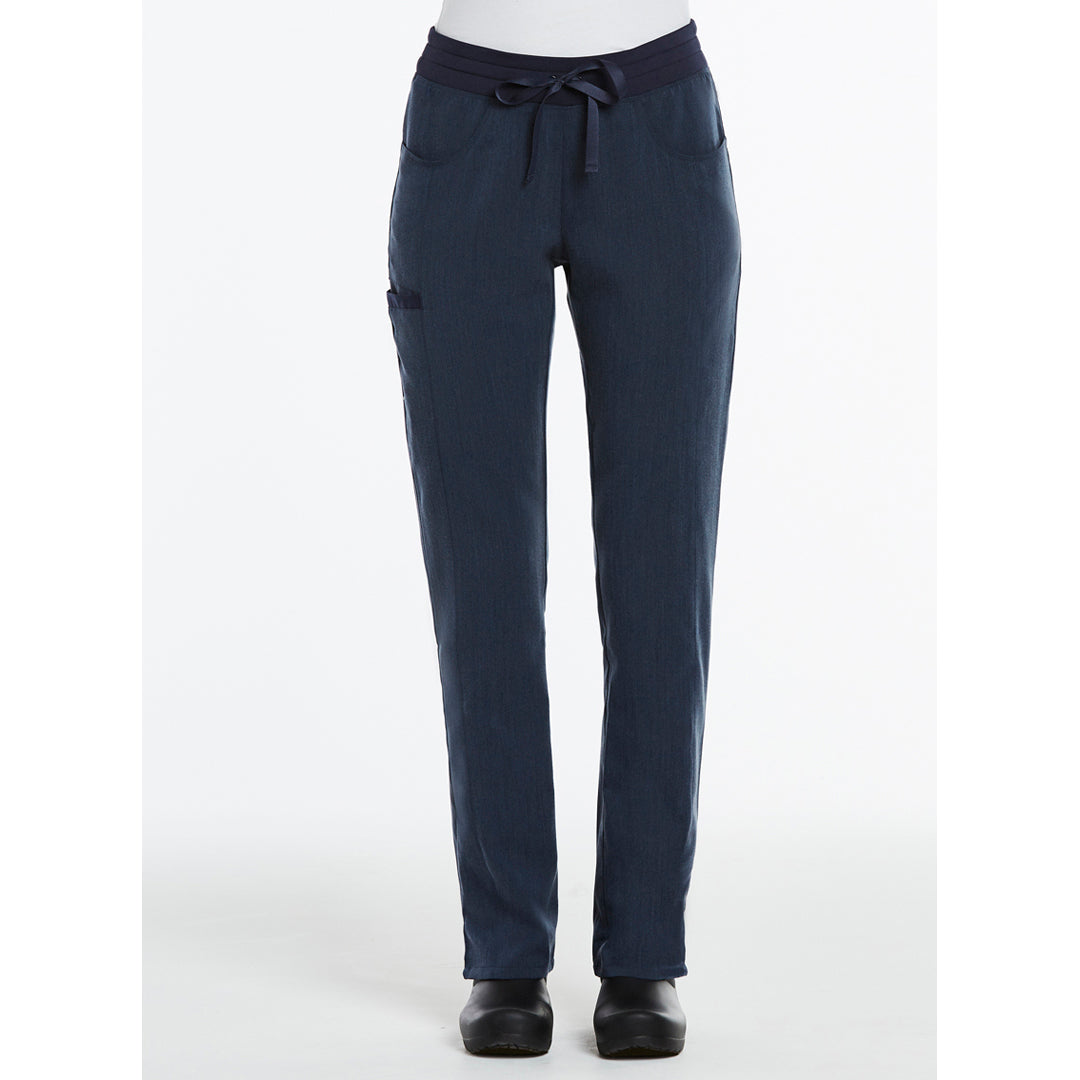 House of Uniforms The Matrix Pro Contrast Scrub Pant | Ladies | Petite Maevn Navy Marle