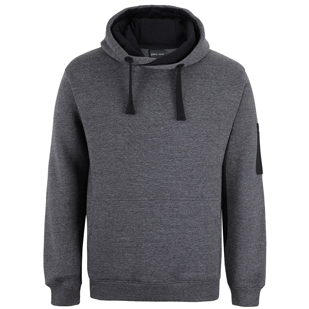 House of Uniforms The Premium Trade Hoodie | Adults Jbs Wear Charcoal Marle/Black