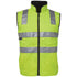 House of Uniforms The Hi Vis Reversible Vest | Day Night | Adults Jbs Wear Lime/Black
