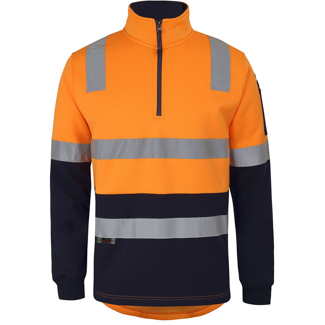 House of Uniforms The Hi Vis Day / Night Zip Rail Jumper | Adults Jbs Wear Orange
