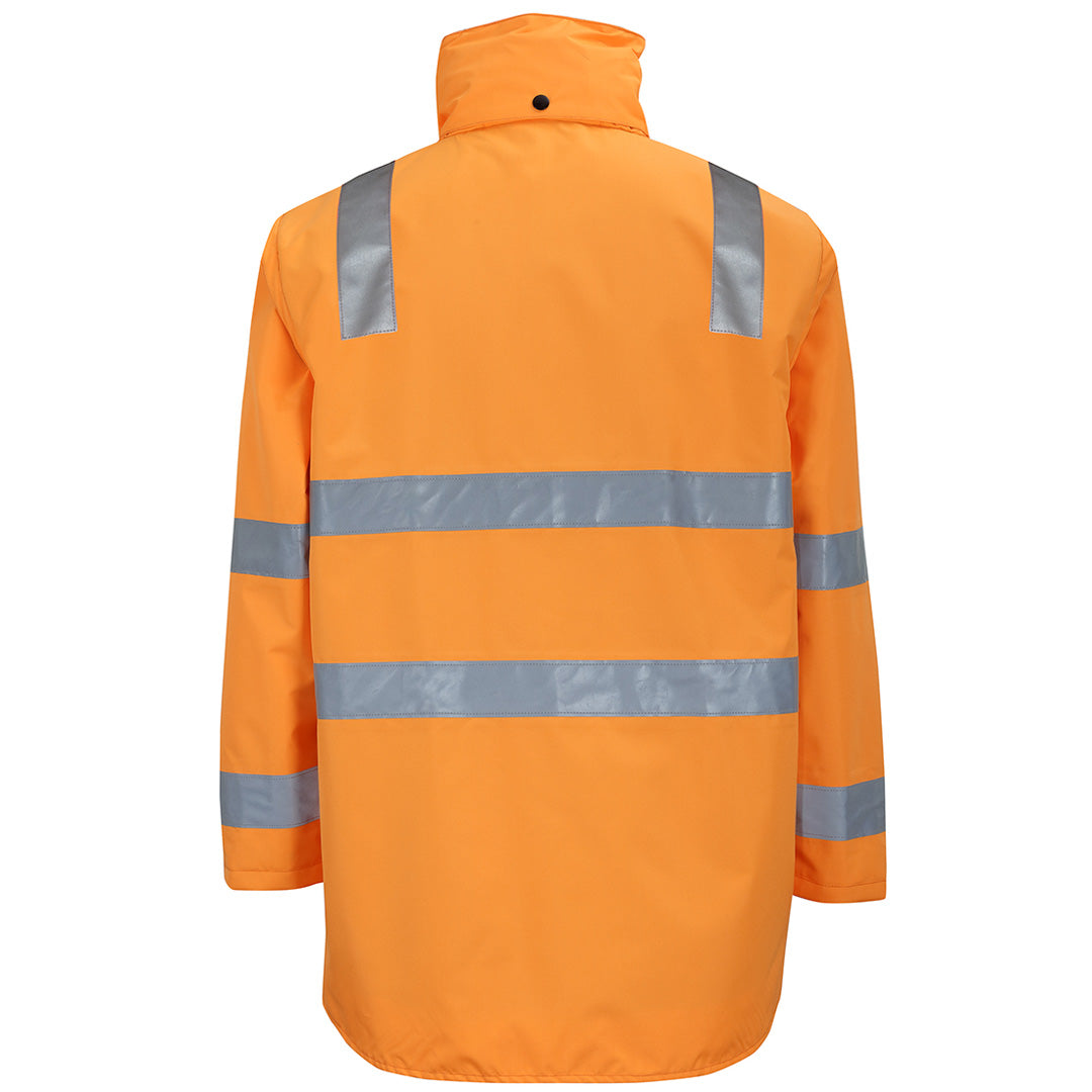 House of Uniforms The Hi Vis Day Night Aust. Rail Long Line Jacket | Adults Jbs Wear 