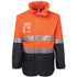 House of Uniforms The Hi Vis Long Line Jacket | Day Night | Adults Jbs Wear Orange/Navy