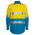House of Uniforms The Hi Vis 150G Day / Night Shirt | Long Sleeve | Adults Jbs Wear Yellow/Aqua