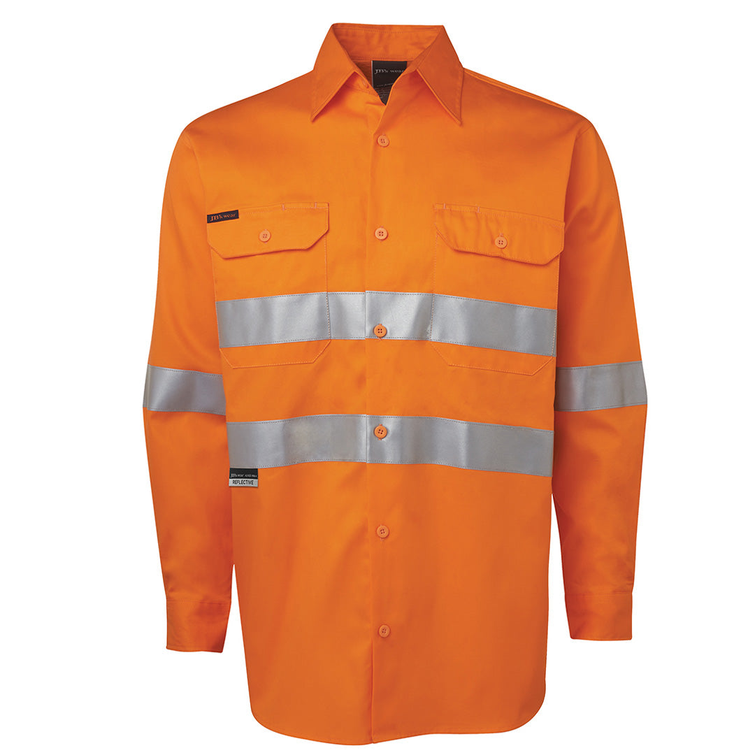 House of Uniforms The Hi Vis 150G Day / Night Shirt | Long Sleeve | Adults Jbs Wear Orange