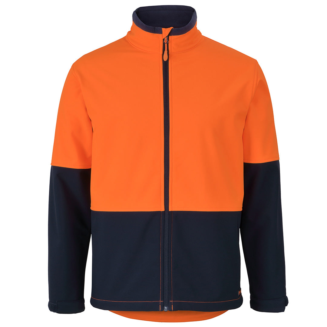 House of Uniforms The Hi Vis Day Softshell Jacket | Adults Jbs Wear Orange/Navy