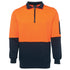 House of Uniforms The Classic Hi Vis Half Zip Fleece Jumper | Adults Jbs Wear