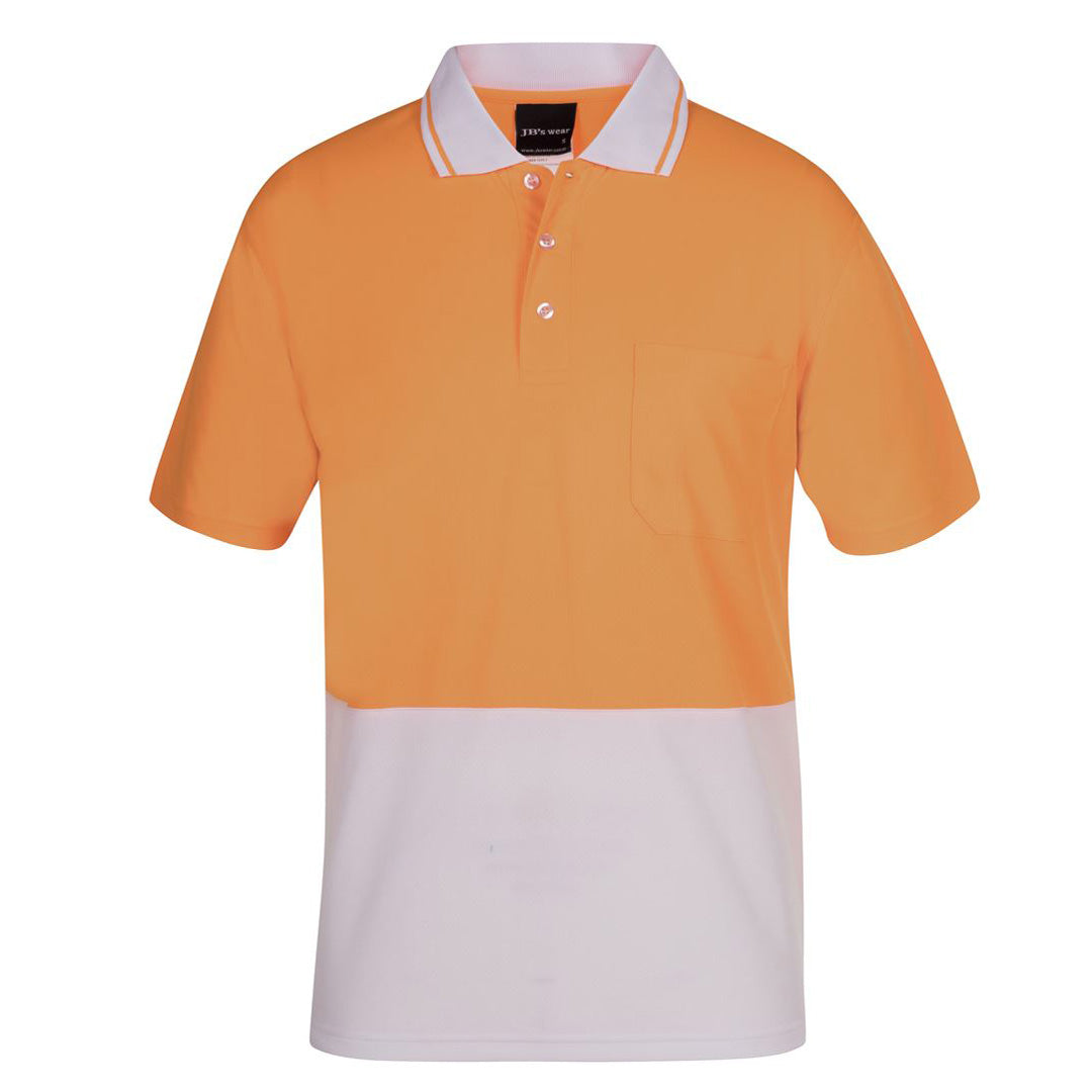 House of Uniforms The Non Cuff Hi Vis Polo | Mens | Short Sleeve Jbs Wear