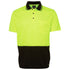 House of Uniforms The Non Cuff Hi Vis Polo | Mens | Short Sleeve Jbs Wear Lime/Black