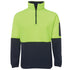 House of Uniforms The Classic Hi Vis Polar Fleece Jumper | Adults Jbs Wear Lime/Navy
