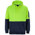 House of Uniforms The Hi Vis Pull Over Hoodie | Adults Jbs Wear Lime/Navy