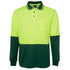 House of Uniforms The Traditional Hi Vis Polo | Long Sleeve | Adults Jbs Wear Lime/Bottle