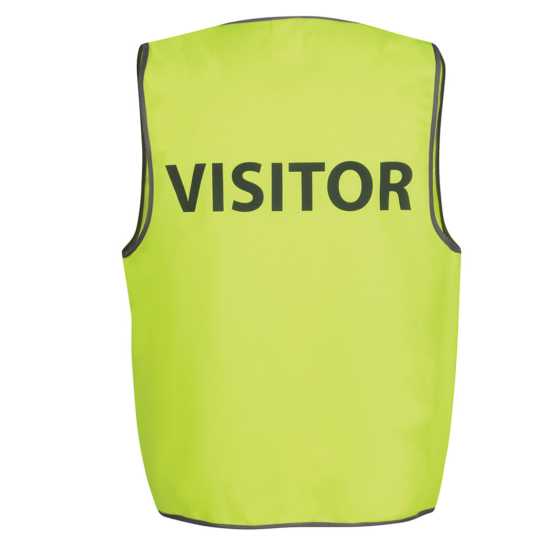 House of Uniforms The Pre Printed Hi Vis Day Vest | Adults Jbs Wear Flouro Lime