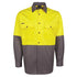 House of Uniforms The Hi Vis 150G Shirt | Long Sleeve | Adults Jbs Wear Yellow/Charcoal