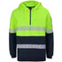 House of Uniforms The Segmented Tape Hoodie | Day Night | 1/4 Zip Jbs Wear Lime/Navy
