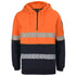 House of Uniforms The Segmented Tape Hoodie | Day Night | 1/4 Zip Jbs Wear Orange/Navy