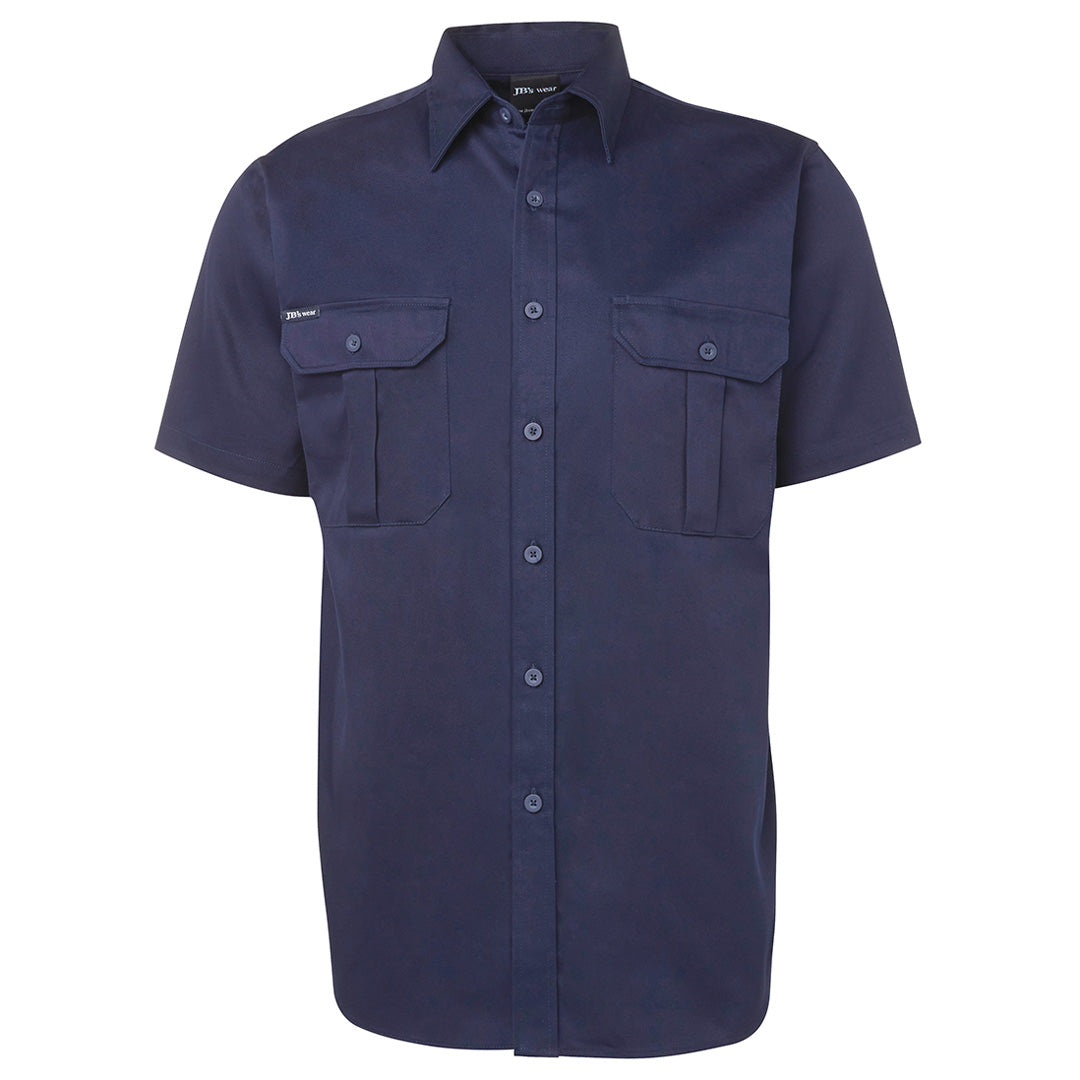 House of Uniforms The 190g Drill Work Shirt | Adults | Short Sleeve Jbs Wear Navy