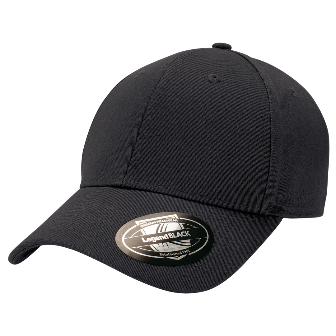 House of Uniforms The Staple Cap | 6 Panel Legend Black Charcoal