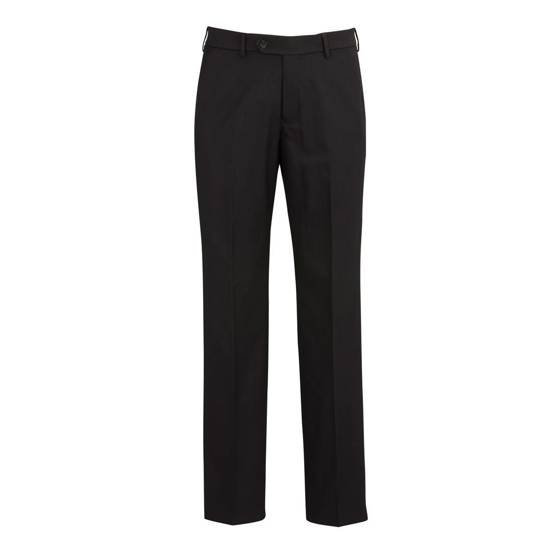 House of Uniforms The Cool Stretch Flat Front Pant | Mens Clearance Biz Corporates Black