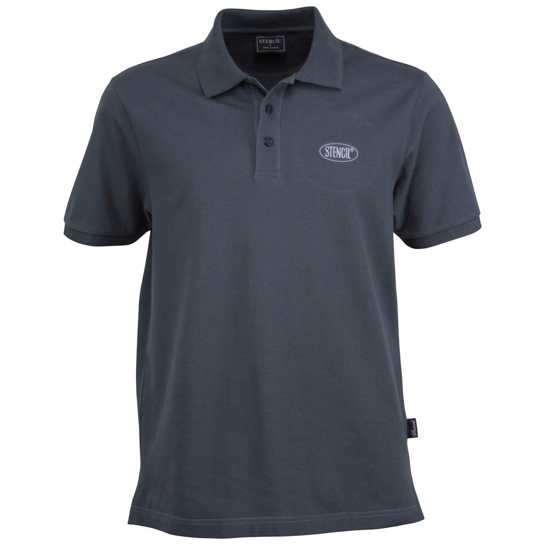 House of Uniforms The Traverse Polo | Mens | Short Sleeve Stencil Charcoal