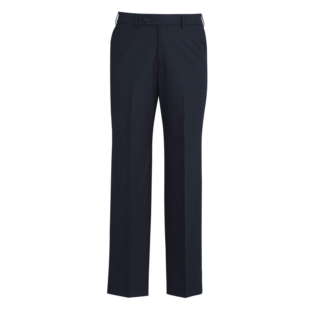 House of Uniforms The Cool Wool Flat Front Pant | Mens Biz Corporates Navy