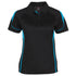 House of Uniforms The Bell Polo | Ladies | Short Sleeve Jbs Wear Black/Aqua