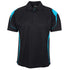 House of Uniforms The Bell Polo | Adults | Short Sleeve | Black Base Jbs Wear Black/Aqua