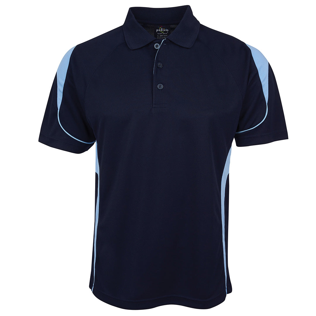 House of Uniforms The Bell Polo | Mens | Short Sleeve Jbs Wear Navy/Light Blue