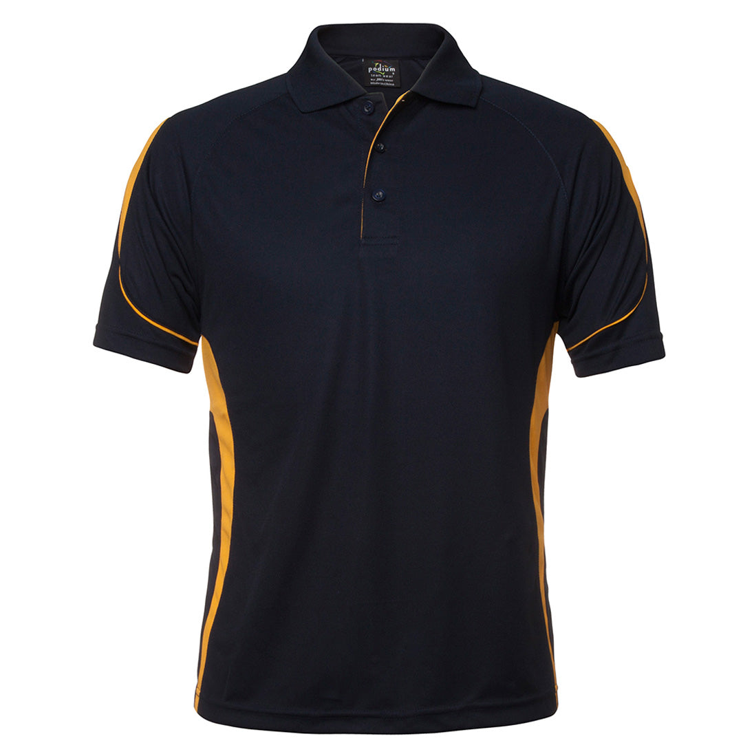 House of Uniforms The Bell Polo | Mens | Short Sleeve Jbs Wear Navy/Gold
