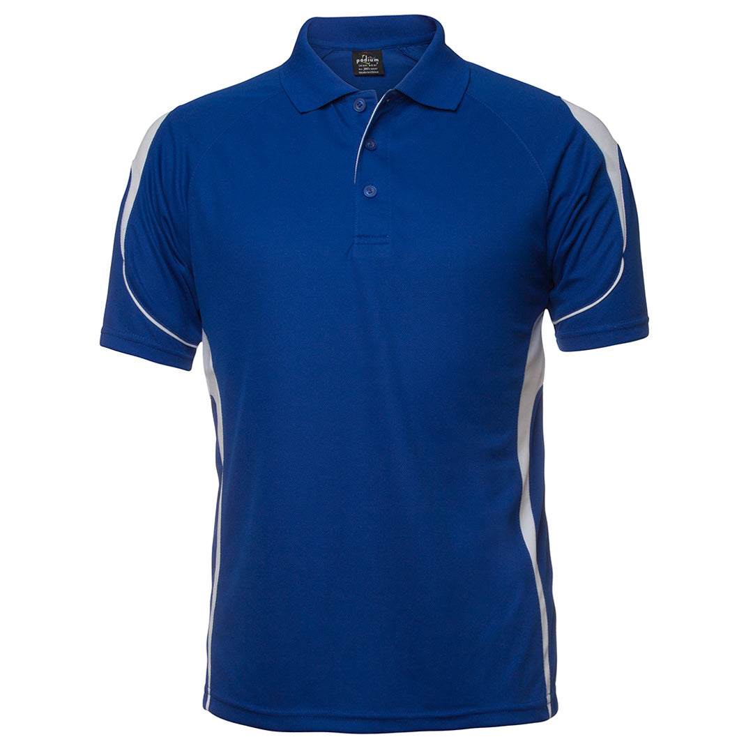 House of Uniforms The Bell Polo | Mens | Short Sleeve Jbs Wear Royal/White